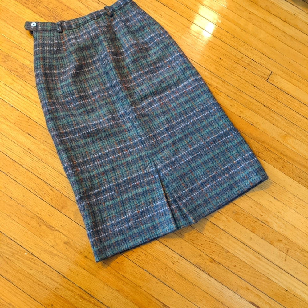 Wool Plaid🍁Pencil Skirt